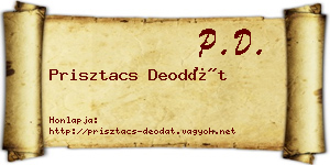 Prisztacs Deodát névjegykártya
